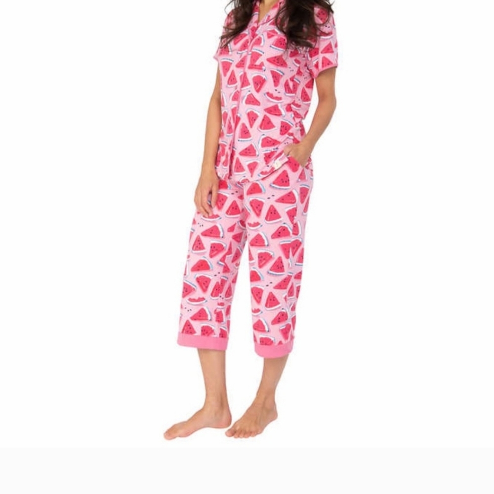 Ladies Watermelon 2-piece Capri Pajama Set - Picture 7 of 7